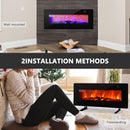 Fireplaces, 42" Electric Fireplace Wall Mounted or Free Standing with Remote - Seasonal Overstock