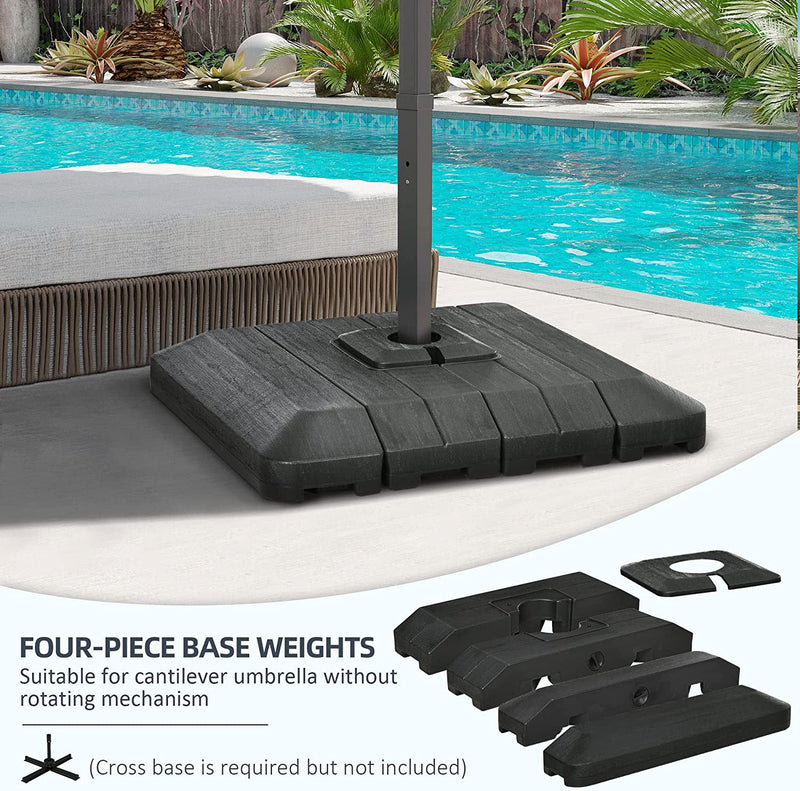 4pc Cantilever and Offset Umbrella Base Weights up to 297 lbs