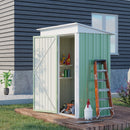 5' x 3' Lean-to Galvanized Steel Storage Shed - Green - Seasonal Overstock