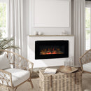 Fireplaces, 36" Wall Mounted Electric Fireplace with Heat - Seasonal Overstock
