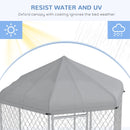 7' x 6' x 7' Outdoor Dog Kennel Play Pen For Dogs with Canopy