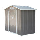 Storage Sheds, 7' x 4' Steel Outdoor Storage Shed - Grey - Seasonal Overstock