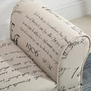 Benches, Bianca 51" White Upholstered Script Bench - Seasonal Overstock