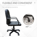 Devo Black Mid Back Swivel Office Chair - Seasonal Overstock