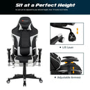 Office Chairs, Lucas High-Back Gaming Chair with Massage - White - Seasonal Overstock
