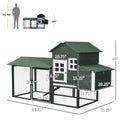 Pleasant Patch 84" Deluxe Chicken Coop - Green - Seasonal Overstock