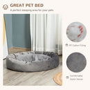 Dog Beds, Velvet Soft Dark Grey Large Dog Bed - Seasonal Overstock