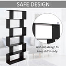 Zeke 6-Tier Black Bookshelf - Seasonal Overstock