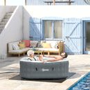 Hot Tubs, 4-6 Person Inflatable Portable Hot Tub Spa 245 Gallons - Grey - Seasonal Overstock