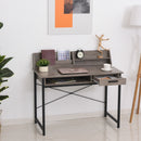 Desks, Grey Study Desk with Drawer - Seasonal Overstock