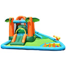 Bouncy Castles, 8-in-1 Tropical Paradise Bouncy Castle 14.1' x 12.3' x 6.75' - Seasonal Overstock