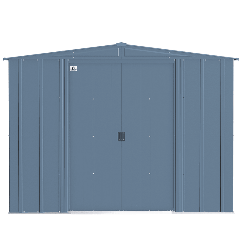8' x 6' Arrow Classic Steel Storage Shed - Blue Grey - Seasonal Overstock