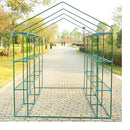 Greenhouses, 8 x 6 x 7ft Walk-In Soft Cover Greenhouse with Shelves - Seasonal Overstock