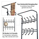 Brynn Entranceway Hall Tree with Coat and Shoe Storage - Black - Seasonal Overstock