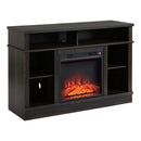 TV Stand, Donovan 45" Espresso Brown TV Stand Fireplace for up to 47" TVs - Seasonal Overstock