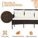 Easton 3pc Outdoor Sofa Sectional with Table - White - Seasonal Overstock