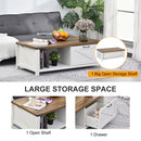 Elianna White Farmhouse Coffee Table - Seasonal Overstock