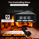 Fireplaces, Elio White 1400W Electric Fireplace TV Stand for TVs up to 65" - Seasonal Overstock