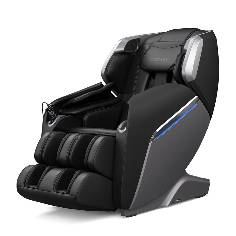 Full Body Zero Gravity Massage Chair with SL Track, Voice Control & Heat - Black - Seasonal Overstock