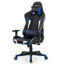Office Chairs, Lucas High-Back Gaming Chair with Massage - Blue - Seasonal Overstock