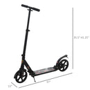 Riding Scooters, Folding Scooter for Teens and Adults in Black - Seasonal Overstock