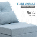 Kids Furniture, Remi Reclining Floor Lounger Chair Blue - Seasonal Overstock