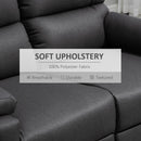Riley 53" Grey Upholstered Reclining Loveseat - Seasonal Overstock