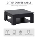 Weston Black Square Coffee Table - Seasonal Overstock
