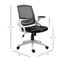Office Chairs, Wesley Mesh Back Task Chair with Flip Up Arm Rest White - Seasonal Overstock