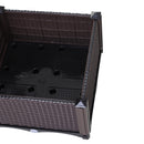 Planters, 31.5" x 15.75" Raised 2-Box Planter Flower Bed - Brown - Seasonal Overstock