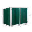 Storage Sheds, 5.7' x 3.3' Lockable Utility Waste Bin Storage Shed with Front and Top Open - Seasonal Overstock