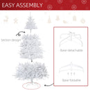 Christmas Trees, 7ft White Artificial Christmas Tree & Stand - Seasonal Overstock