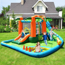 Bouncy Castles, 8-in-1 Tropical Paradise Bouncy Castle 14.1' x 12.3' x 6.75' - Seasonal Overstock