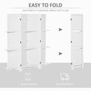 Dvita White 67" 4-Panel Room Divider with 3 Shelves - Seasonal Overstock