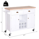 Kitchen Carts, Emma Kitchen Cart / Island on Castors - Seasonal Overstock