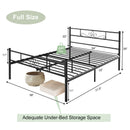 Farrah Full Size Metal Platform Bed Frame with Headboard and Footboard - Seasonal Overstock