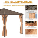 Junna 10' x 10' Steel Hard Top Patio Gazebo - Seasonal Overstock