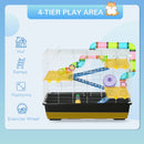 Large Hamster Cage Kit with Exercise Wheel & Tube - Black - Seasonal Overstock