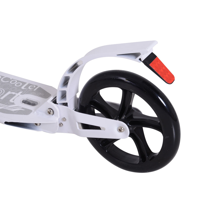 Folding Scooter for Teens and Adults in White - Seasonal Overstock