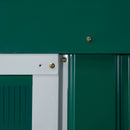 Storage Sheds, 11.2' x 12.5' Large Garden Storage Shed with Dual Sliding Doors - Green - Seasonal Overstock