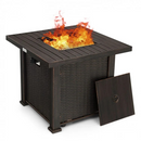 Noma 30" Square 50,000 BTU Fire Table with Cover - Bronze - Seasonal Overstock