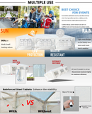 Canopy Tents, 10' x 28' Event Tent with Steel Frame and Windows - Seasonal Overstock