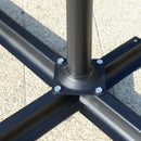 Patio Umbrella, 9ft Offset Cantilever Patio Umbrella with Easy Tilt Adjust - Dark Grey - Seasonal Overstock
