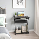 Brady 24" Black Rolling Desk with Keyboard Tray - Seasonal Overstock