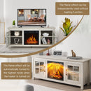 Fireplaces, Elio Natural 1400W Electric Fireplace TV Stand for TVs up to 65" - Seasonal Overstock