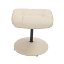 Reclining Chairs, Kenton Faux Leather Chair and Ottoman - Cream - Seasonal Overstock
