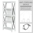 Isabel 5-Tier White Bookshelf - Seasonal Overstock