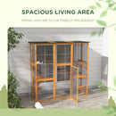 Large Outdoor Catio Cat Enclosure and Balance Platforms in Natural - Seasonal Overstock