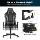 Office Chairs, Lucas High-Back Gaming Chair with Massage - Grey - Seasonal Overstock