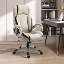 Office Chairs, Oren Beige Faux Leather Executive Chair - Seasonal Overstock